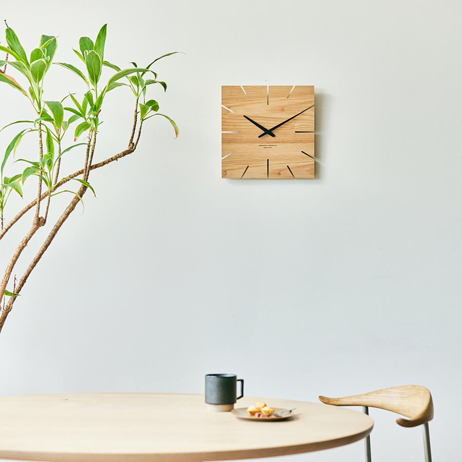 MEETS ウォールクロック SQUARE アッシュ｜【公式】ACTUS online｜家具