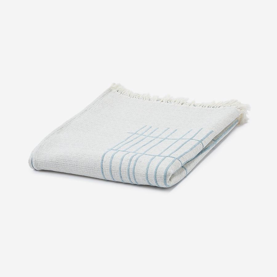 ジャガード織り ブランケット 130 x 180cm ブルー｜【公式】ACTUS