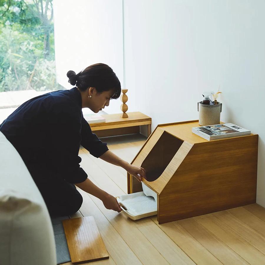 オルネコ 桐のトイレカバー【3ヶ月使用】 オルネコ 桐のトイレカバー｜オルネコ（爪とぎ・トイレ