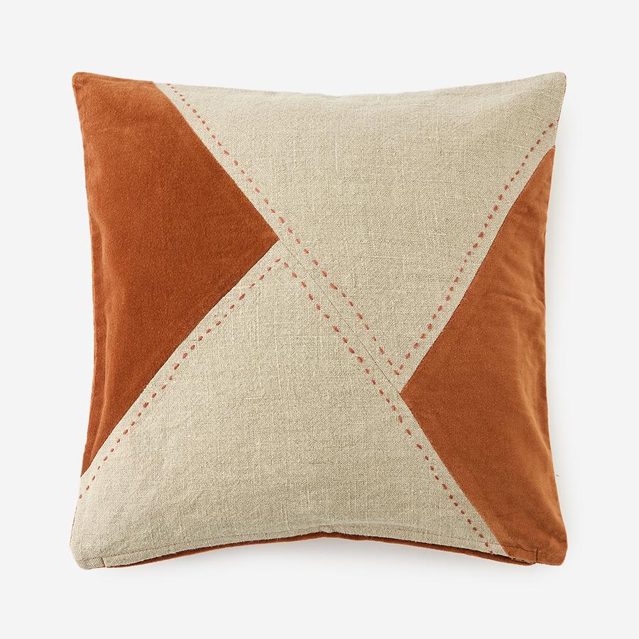 VELVET STITCH クッションカバー 45cm角 オレンジ｜【公式】ACTUS