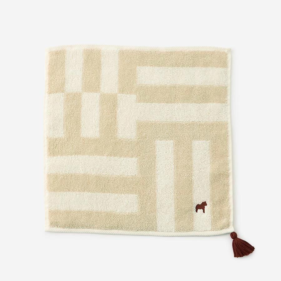 HOKUO ダーラヘスト タオルハンカチ アイボリー/ベージュ｜【公式