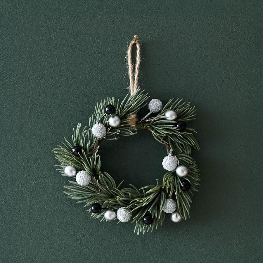 ナチュラルリース R14cm グリーン/シルバー｜【公式】ACTUS online