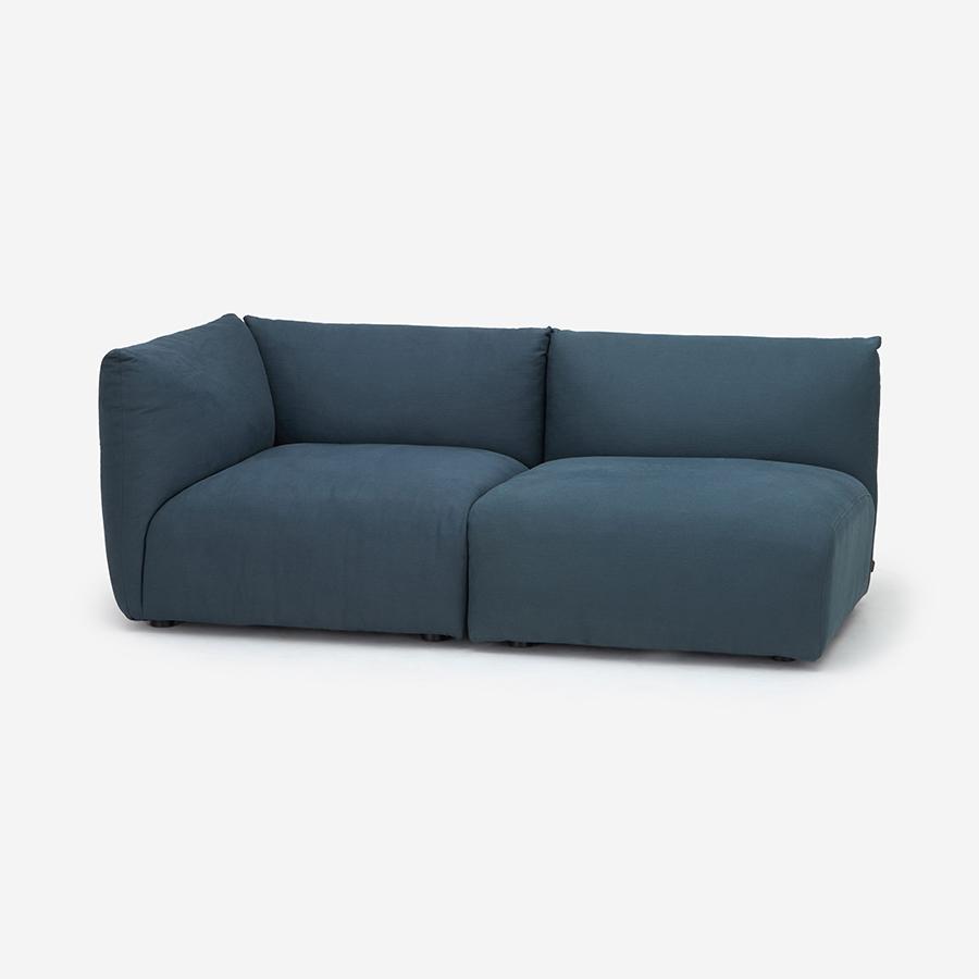 【値下げ】ACTUSローソファ(ロング)¥18,600→16,000 ローソファ｜レザーファブリック L字コーナー ごろ寝対応・ロータイプ