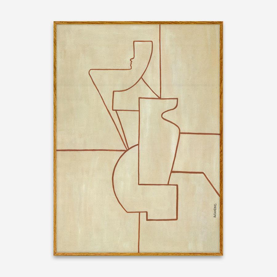 【新品】ACTUS ポスター paper Collective 50×70⑫ Paper Collective | Blue Knit / FRAME OAK 50×70cm｜【公式