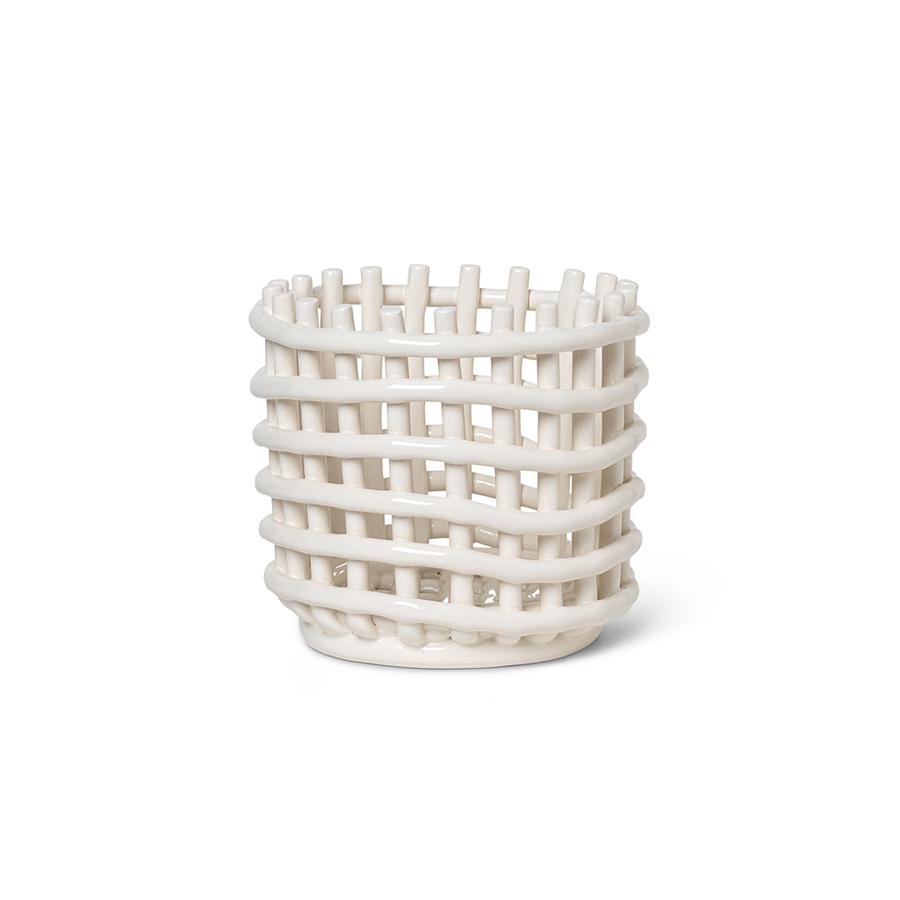 ferm LIVING | Ceramic Basket S OffWhite｜【公式】ACTUS online