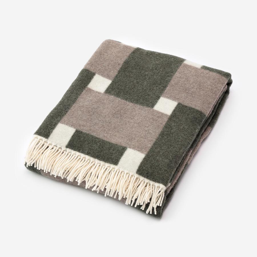 LAPUAN KANKURIT | PUNOS blanket 130 x 180cm white-olive