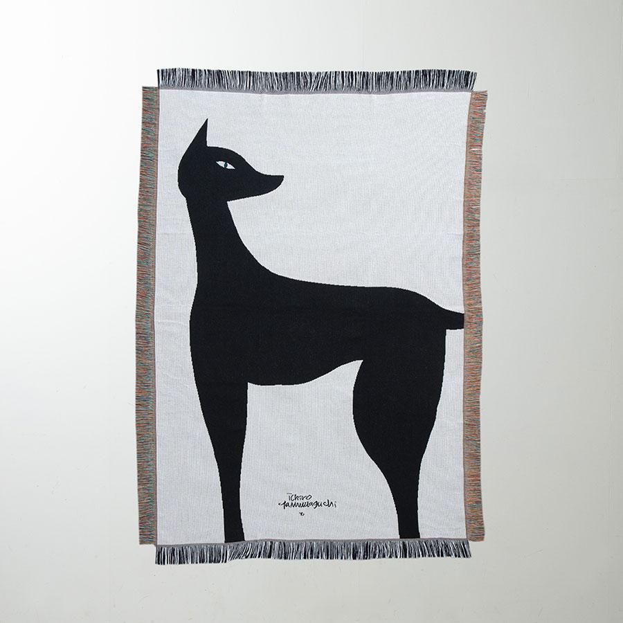 &CAT | Multi Blanket “kuro neko” 山口一郎 90cm x 130cm