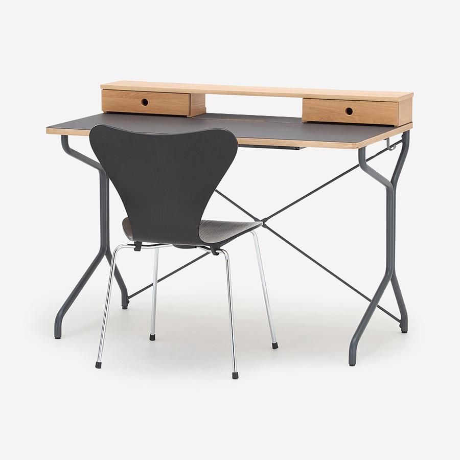 KURVE デスク リノリウム アップシェルフ＋チェストセット｜【公式