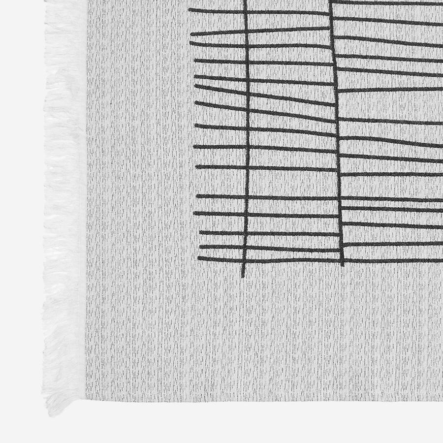 ジャガード織り ブランケット 130 x 180cm ブラック｜【公式