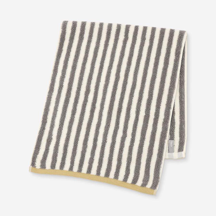 STRIPE フェイスタオル 34 x 80cm グレー｜【公式】ACTUS online｜家具・インテリア・雑貨の通販