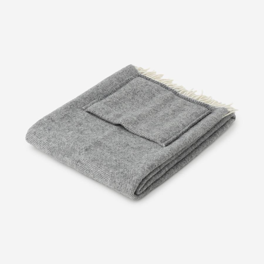 LAPUAN KANKURIT | ARVO pocket shawl 60×180cm+fringes white-melange