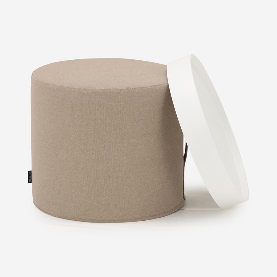 DRUMS POUF ベージュ 直径45×高さ45cm｜【公式】ACTUS online｜家具 ...