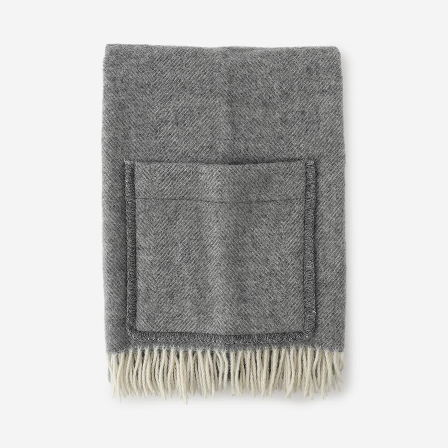 LAPUAN KANKURIT | ARVO pocket shawl 60×180cm+fringes white-melange