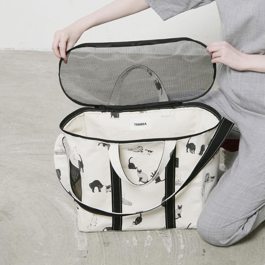 未使用 TEMBEA テンベア キャリーバッグ キャリートート M CARRY TOTE BAG ｜ TEMBEA × &CATの猫用キャリーバッグ。通院や