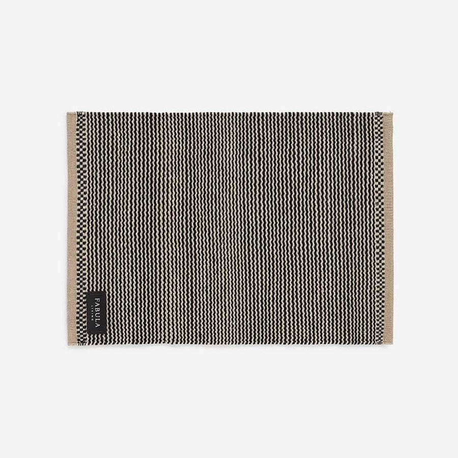 ACTUS アクタス FABULA ラグ ストライプ FABULA | DAISY ラグ 60×90cm BLACK / BEIGE｜【公式】ACTUS