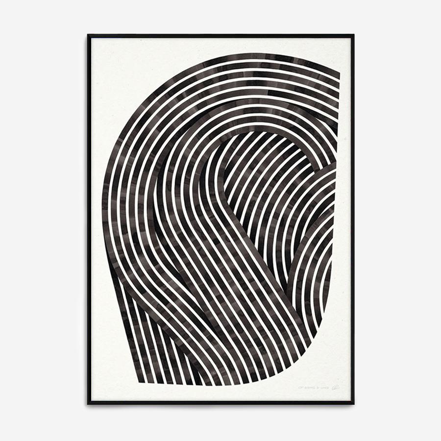 Paper Collective | Quantum Fields 01 / FRAME BLACK 50 x 70cm