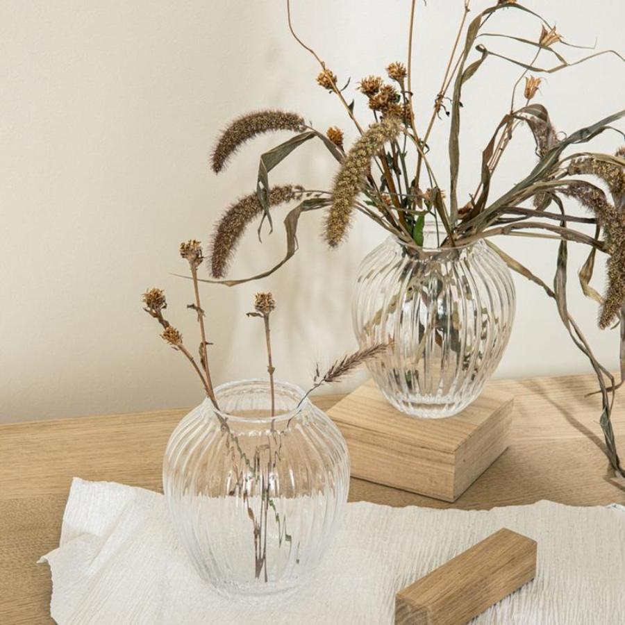 カーキ色ガラス花瓶 H15cm-