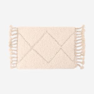 手編み　ベニワレン　ダイヤ　大判　ムーリルト ベニワレンラグ ダイヤ 60cm x 40cm ホワイト｜【公式】ACTUS online