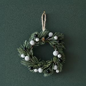 ナチュラルリース R14cm グリーン/シルバー｜【公式】ACTUS online