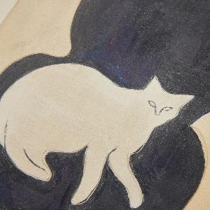 一点物】coricci | ネコと椅子と4 30 x 30cm (原画)｜【公式】ACTUS