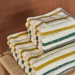 バスタオル BIG STRIPE バスタオル 60 x 120cm イエロー｜【公式】ACTUS