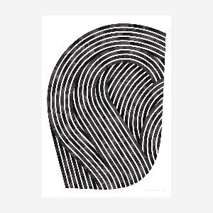 Paper Collective | Quantum Fields 01 / FRAME BLACK 50 x 70cm