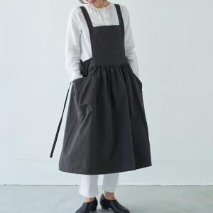 ピアリマーマのブラックエプロン パラフィンバイオウォッシュ帆布 シザーエプロン オリーブドラブ