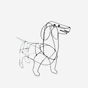 lucydesign | ワイヤーアート らくがきDOG ダックスフンド