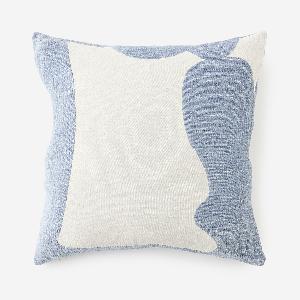 装飾クッションカバー 1 枚 45 x 45 cm ブルーとホワイト LISSE クッションカバー 45cm角 ブルー｜【公式】ACTUS online