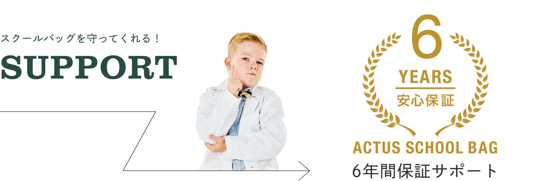 スクールバッグを守ってくれる！ SUPPORT