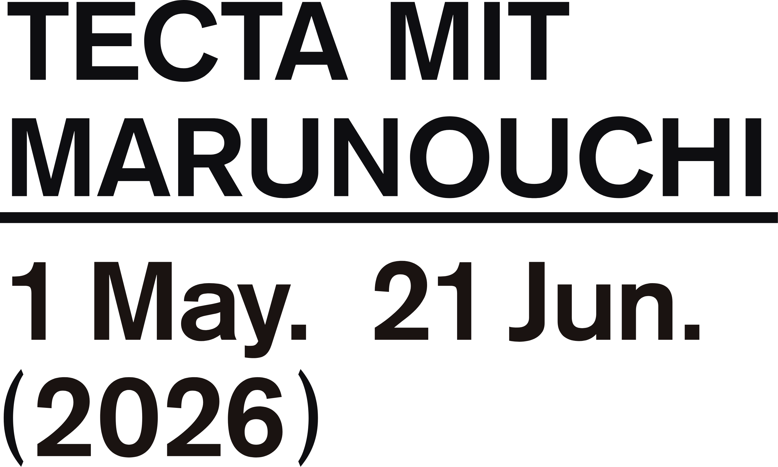 TECTA MIT KYOTO 13 Sep. 30 Nov. (2025) Actus Kyoto