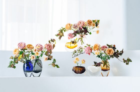 値下 展示美品！ヘンリーディーン アクタス ガラス フラワーベース 4個セット 値下 展示美品！ヘンリーディーン アクタス ガラス フラワー